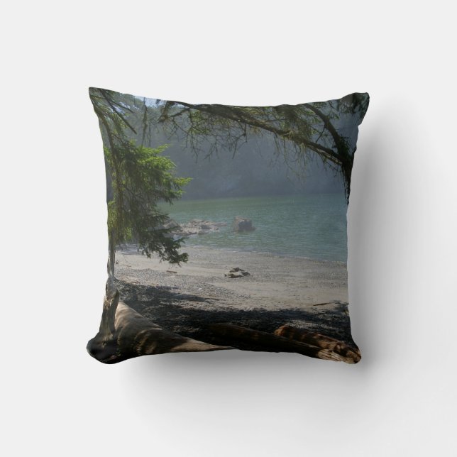 Coastal, seashore, beautiful, real image throw pillow (Front)
