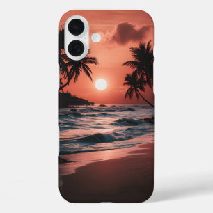 Coastal seaside beach sunset iPhone 16 plus case