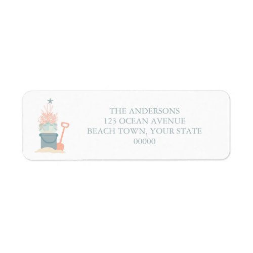 Coastal Seaside Christmas Label