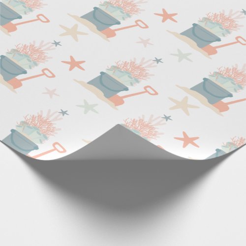 Coastal Seaside Christmas Wrapping Paper