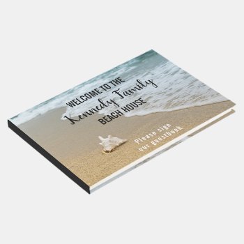 Coastal Seaside Family Beach House Welcome Guest Book by semas87 at Zazzle