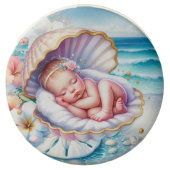 Coastal Seaside Girl's Baby Shower Ocean Themed Chocolate Covered Oreo (Front)