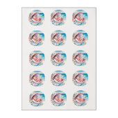 Coastal Seaside Girl's Baby Shower Ocean Themed  Edible Frosting Rounds (Sheet)