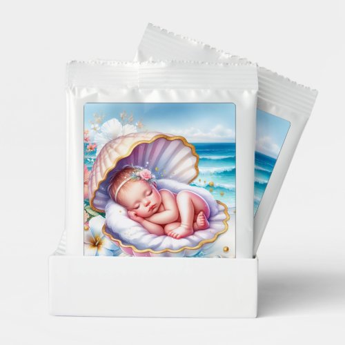 Coastal Seaside Girls Baby Shower Ocean Themed  Lemonade Drink Mix