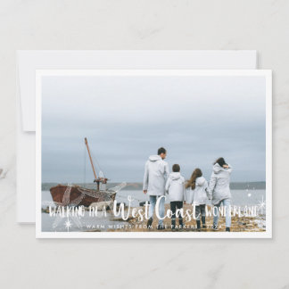 Coastal Seaside Holiday Photo Collage Card