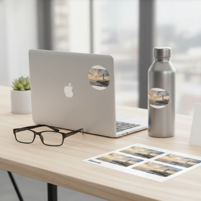 Coastal Serenity Lighthouse Stickers (4-Pack) (Creator Uploaded)