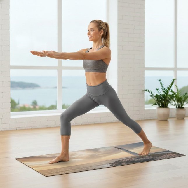 Coastal Serenity Lighthouse Yoga Mat (Creator Uploaded)