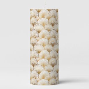 Coastal Serenity Sea Shell Pillar Candle