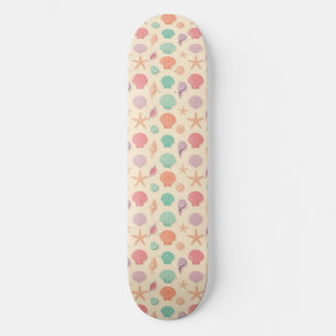 Coastal Shell Pattern Skateboard