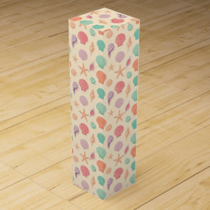 Coastal Shell Pattern Wine Box