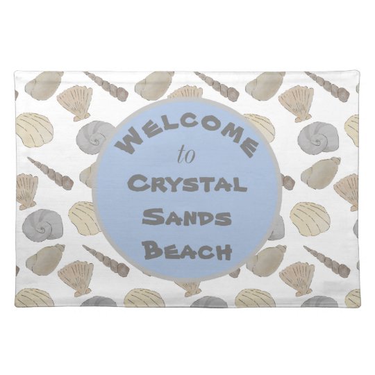 Coastal Shells Beach House Cloth Placemat