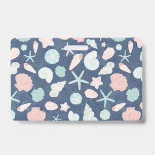 Coastal Shells Beach & Ocean Design Badge