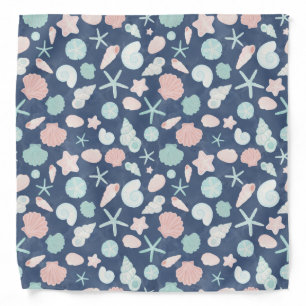 Coastal Shells Beach & Ocean Design Bandana