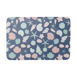 Coastal Shells Beach & Ocean Design Bath Mat