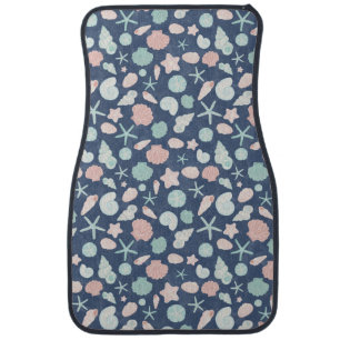 Coastal Shells Beach & Ocean Design Car Floor Mat