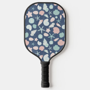 Coastal Shells Beach & Ocean Design Carbon Fiber Pickleball Paddle