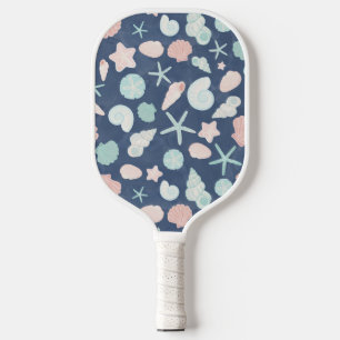 Coastal Shells Beach & Ocean Design Carbon Fiber Pickleball Paddle