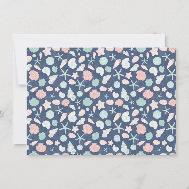 Coastal Shells Beach & Ocean Design Card (Front)