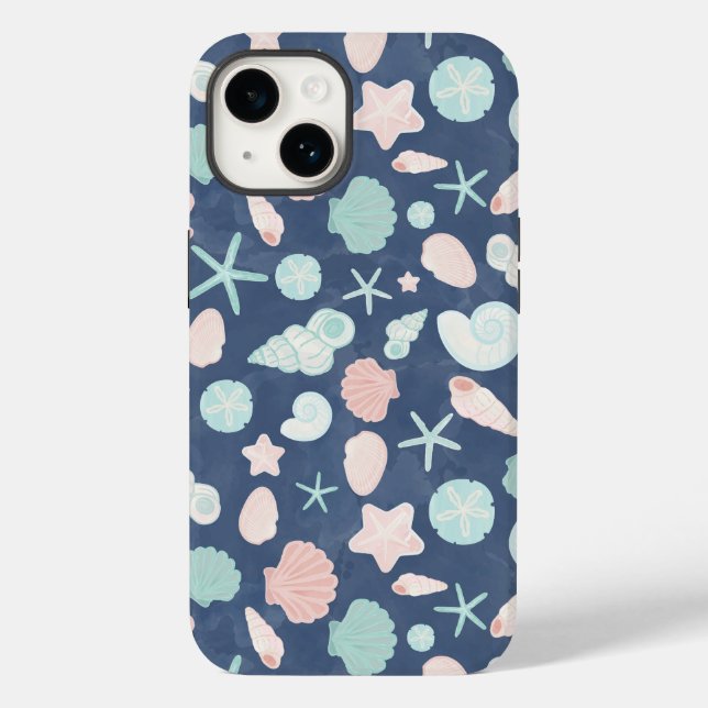 Coastal Shells Beach & Ocean Design Case-Mate iPhone Case (Back)