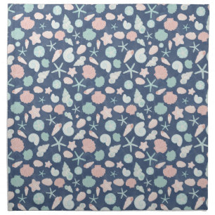 Coastal Shells Beach & Ocean Design Cloth Napkin