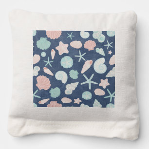 Coastal Shells Beach & Ocean Design Cornhole Bags