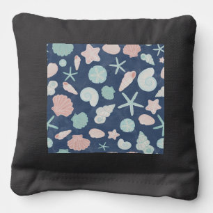 Coastal Shells Beach & Ocean Design Cornhole Bags