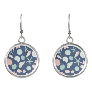 Coastal Shells Beach & Ocean Design Earrings