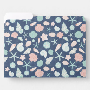 Coastal Shells Beach & Ocean Design File Folder