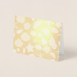 Coastal Shells Beach & Ocean Design Foil Card