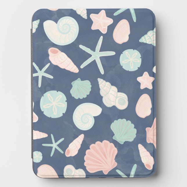 Coastal Shells Beach & Ocean Design Kindle Cover (Front)