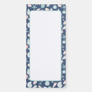 Coastal Shells Beach & Ocean Design Magnetic Notepad