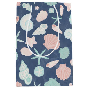 Coastal Shells Beach & Ocean Design Medium Gift Bag
