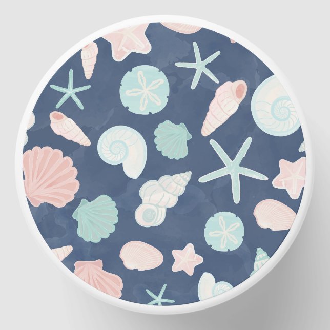 Coastal Shells Beach & Ocean Design Mini Candle Favors (Front)