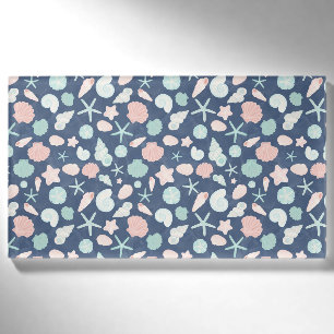 Coastal Shells Beach & Ocean Design Name Tag