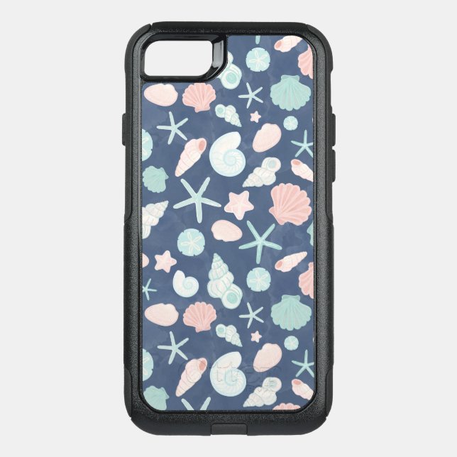 Coastal Shells Beach & Ocean Design Otterbox iPhone Case (Back)