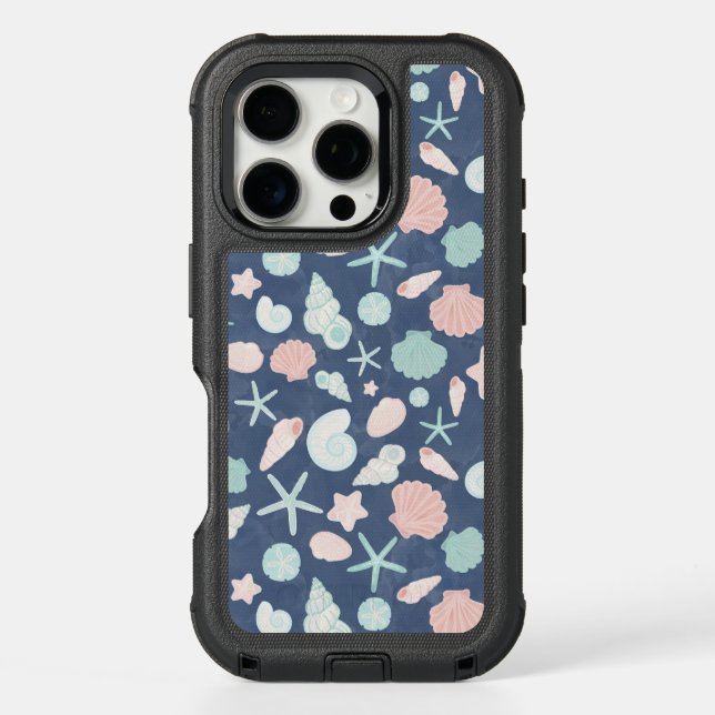 Coastal Shells Beach & Ocean Design Otterbox iPhone Case (Back)