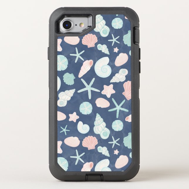 Coastal Shells Beach & Ocean Design Otterbox iPhone Case (Back)