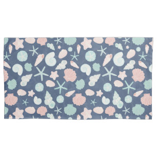 Coastal Shells Beach & Ocean Design Pillow Case