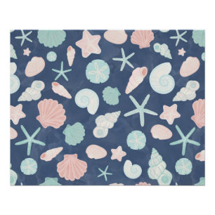 Coastal Shells Beach & Ocean Design Poster