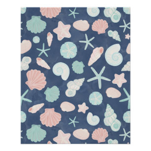 Coastal Shells Beach & Ocean Design Poster
