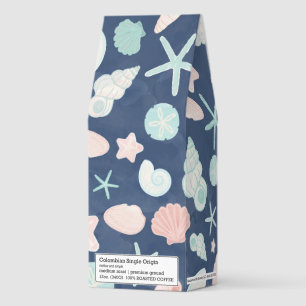 Coastal Shells Beach & Ocean Design Roasted Coffee