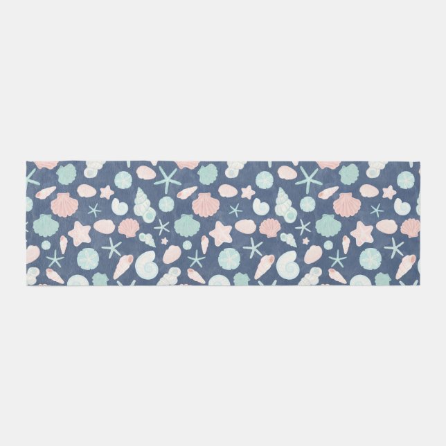 Coastal Shells Beach & Ocean Design Runner (Front)