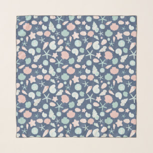Coastal Shells Beach & Ocean Design Scarf