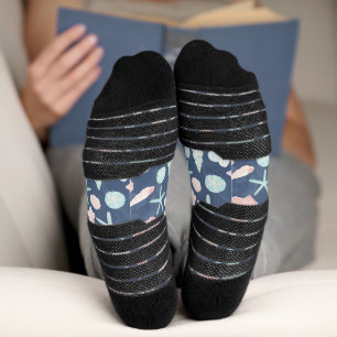 Coastal Shells Beach & Ocean Design Socks