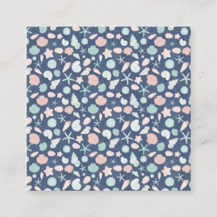 Coastal Shells Beach & Ocean Design Square Business Card