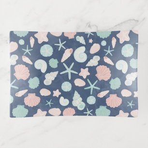 Coastal Shells Beach & Ocean Design Trinket Tray