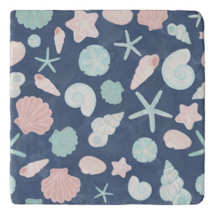 Coastal Shells Beach & Ocean Design Trivet