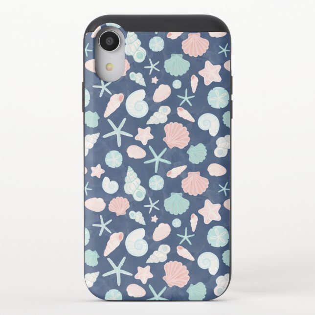 Coastal Shells Beach & Ocean Design Uncommon iPhone Case (Back)