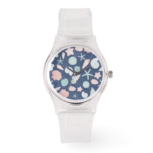 Coastal Shells Beach & Ocean Design Watch (Front)