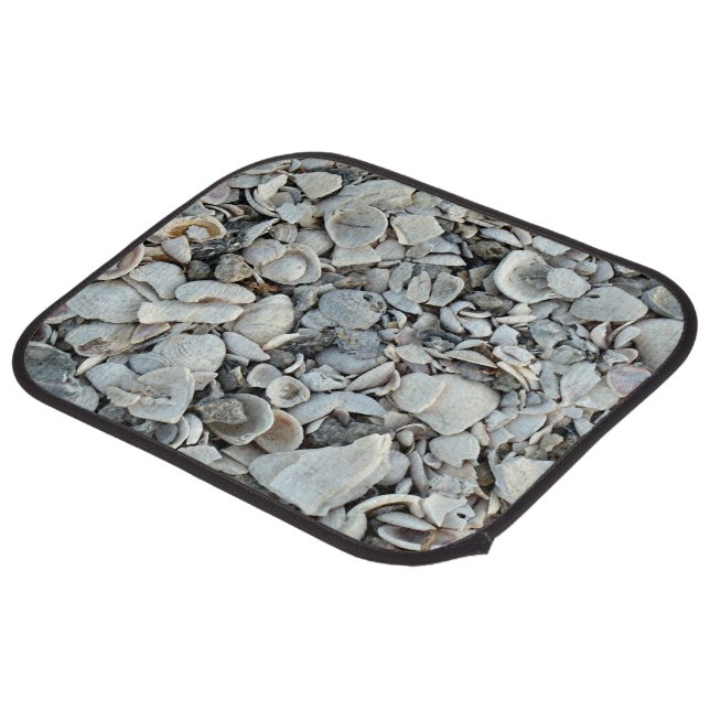 Coastal Shells Road Pattern Car Floor Mat (Rear Angled)